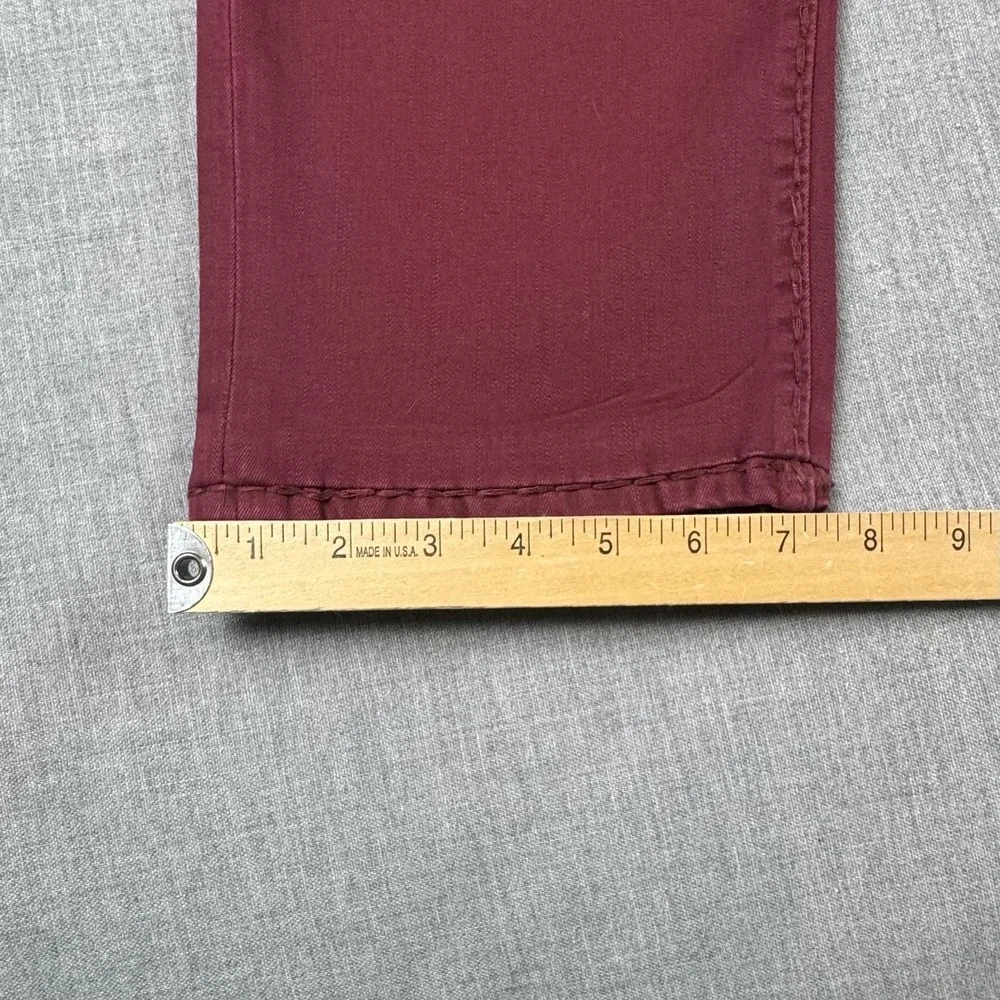 True Religion Geno Relaxed Slim Jeans Mens 40x31 Red Burgundy Stretch Denim